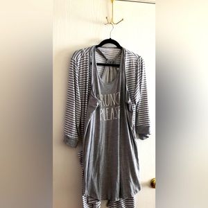 Rae Dunn Sleep Wear Night Gown & Robe